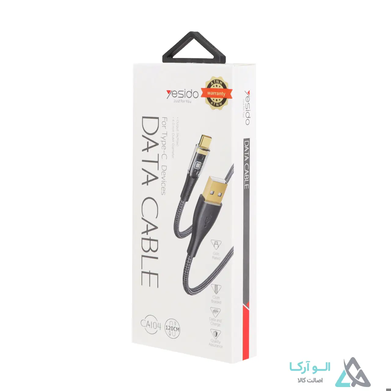 کابل شارژ فست 1.2 متری Yesido Type-C مدل CA104 