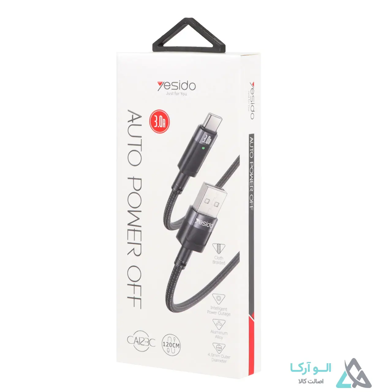 کابل شارژ فست 1.2 متری Yesido Type-C مدل CA123C